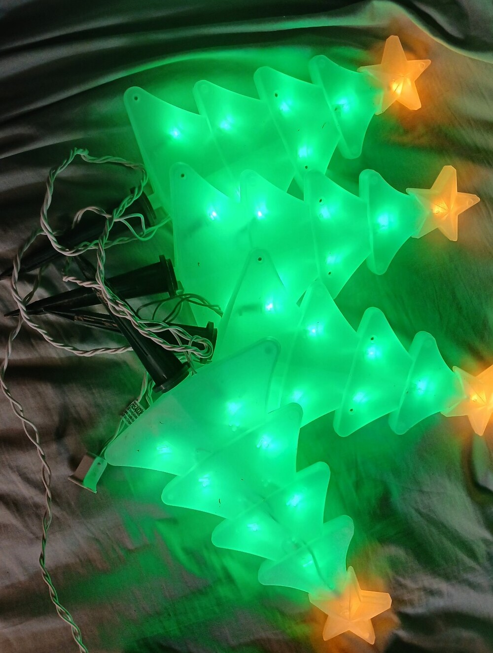 GE Green LED Christmas Tree String Lights Fir Walkway - Home Holiday